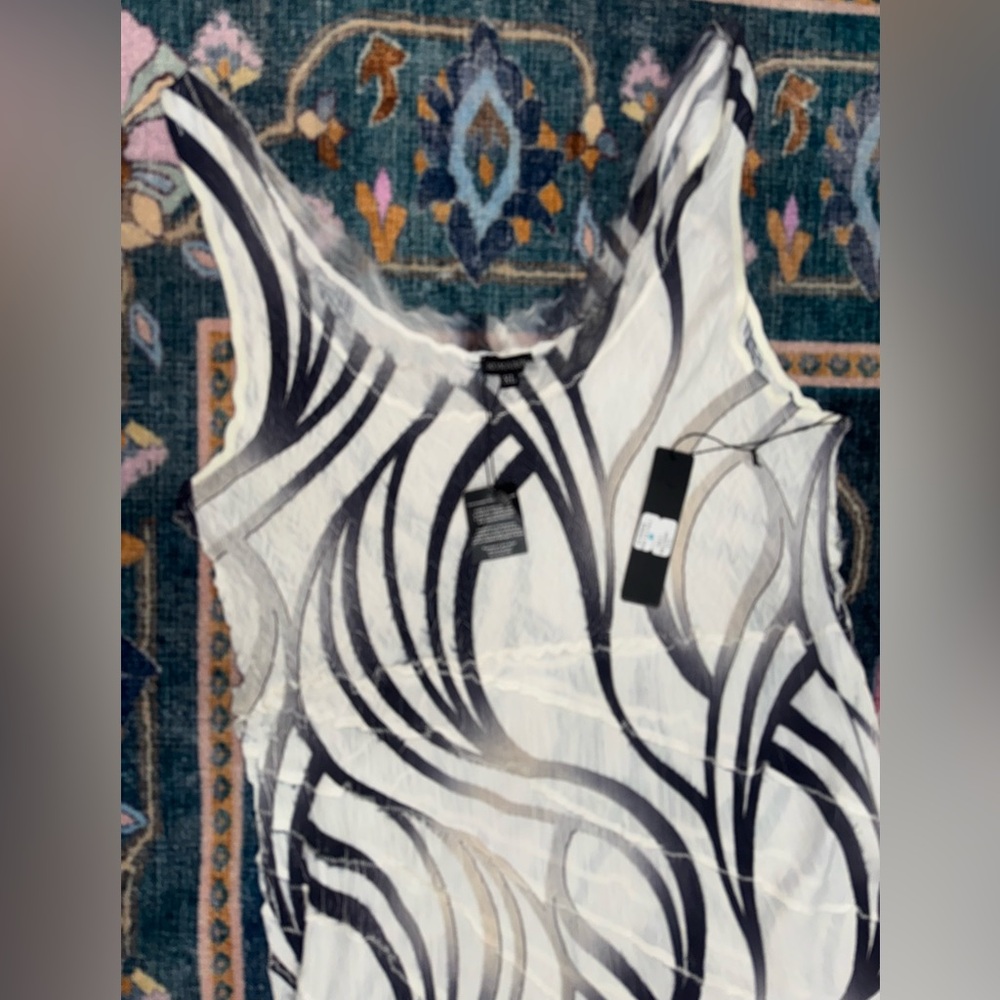 Komarov Black and White Strapless Dress - Picture 2 of 3